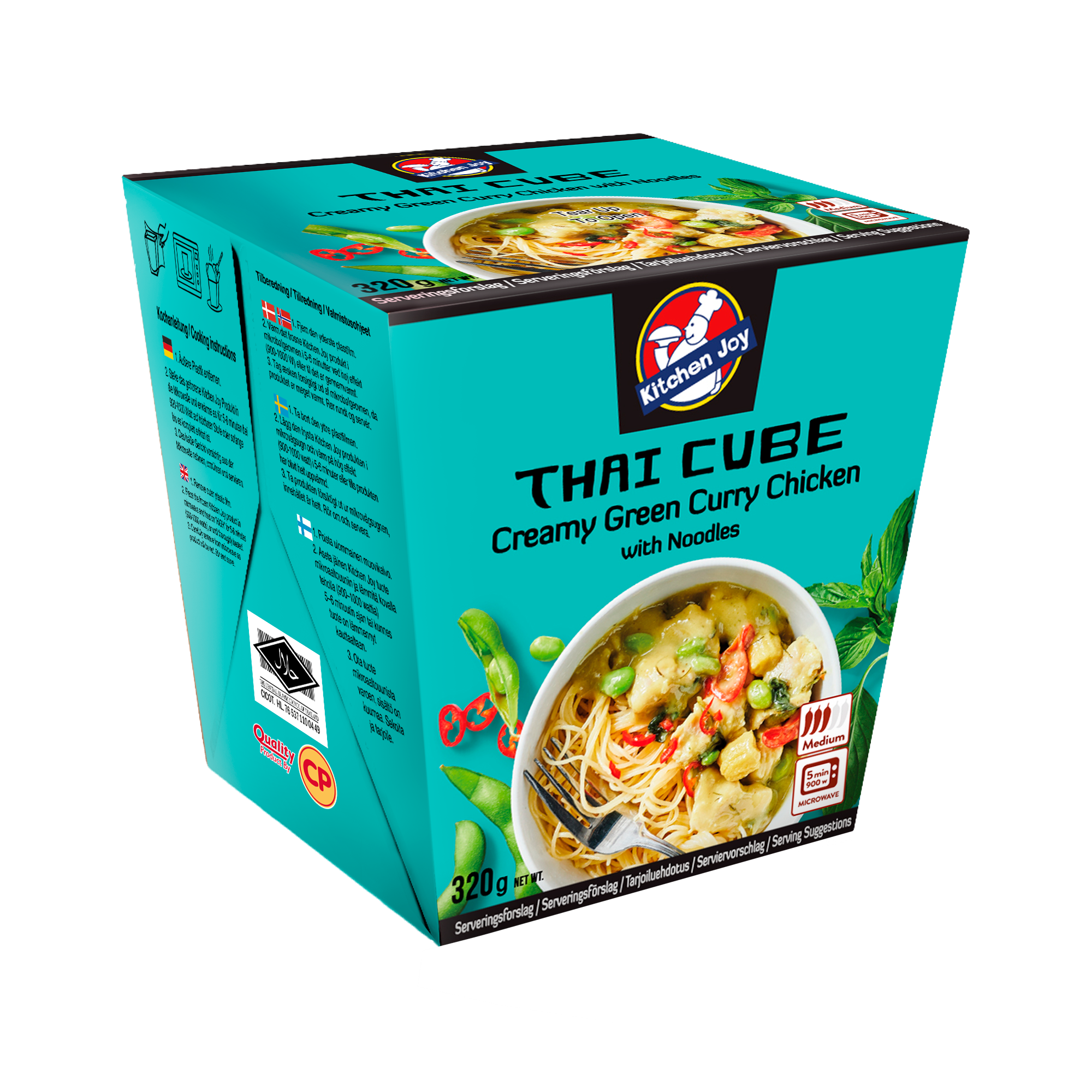 Kitchen Joy Thai Cube Creamy Green Curry Chicken with Noodles :  r/frozendinners