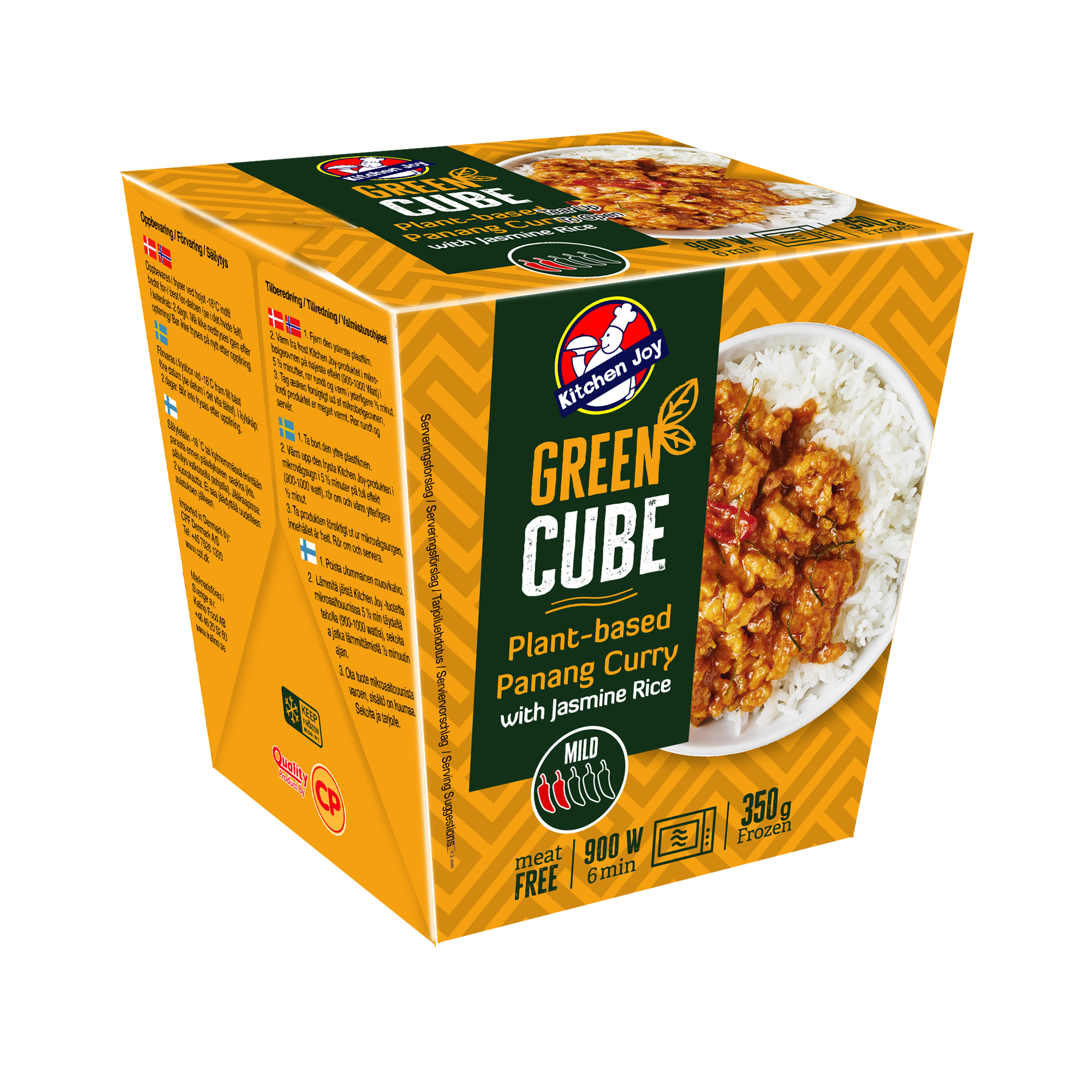 350g Kitchen Joy Thai-Cube Red Curry Chicken with Jasmine Rice, frozen meal